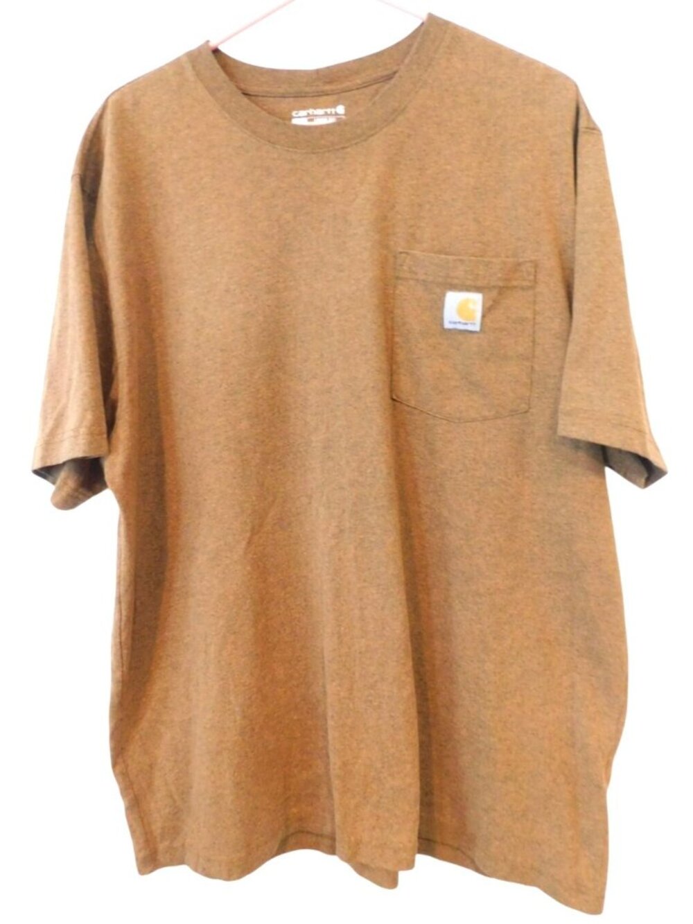 Carhartt Sz L Brown Pocket T-Shirt Workwear Loose Fit Tee Streetwear Rugged